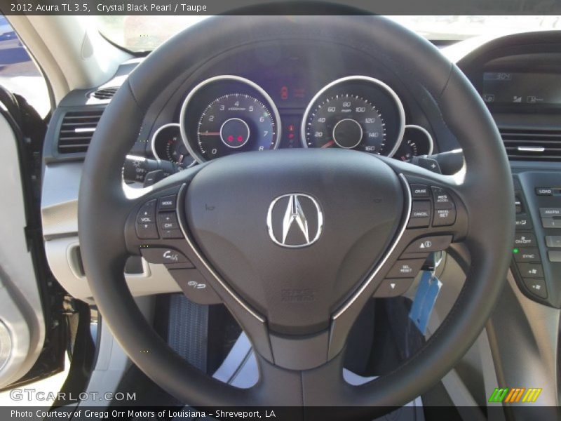 Crystal Black Pearl / Taupe 2012 Acura TL 3.5