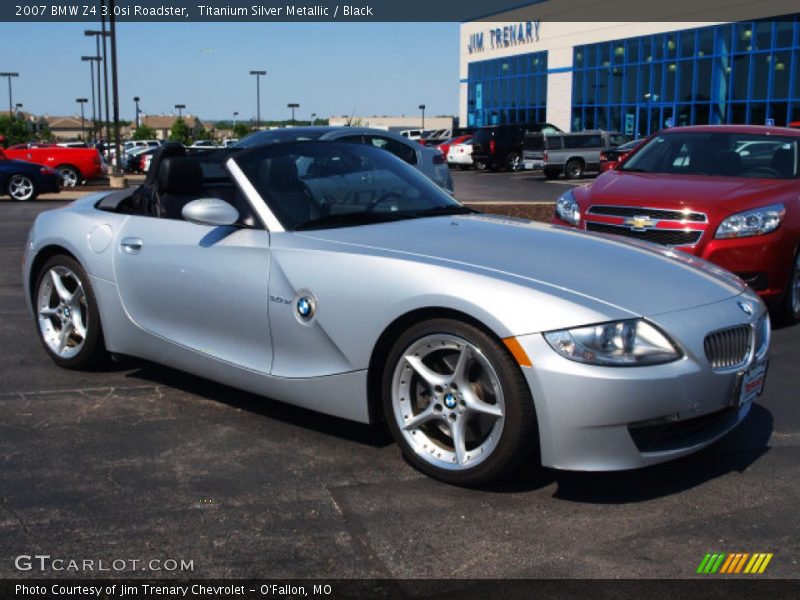 Titanium Silver Metallic / Black 2007 BMW Z4 3.0si Roadster
