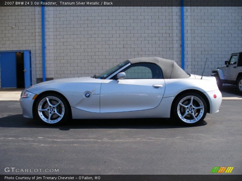 Titanium Silver Metallic / Black 2007 BMW Z4 3.0si Roadster