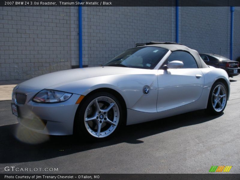 Titanium Silver Metallic / Black 2007 BMW Z4 3.0si Roadster