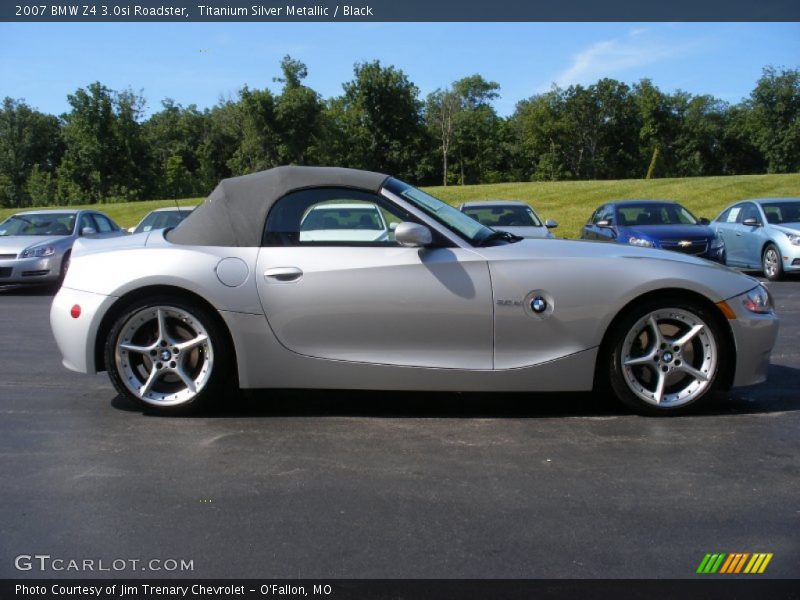 Titanium Silver Metallic / Black 2007 BMW Z4 3.0si Roadster