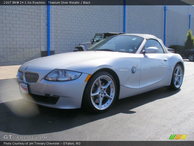 Titanium Silver Metallic / Black 2007 BMW Z4 3.0si Roadster