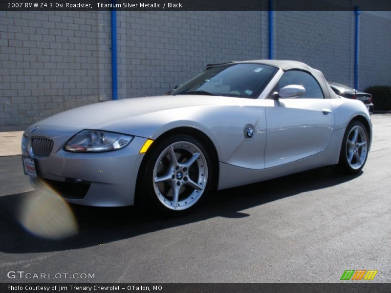 Titanium Silver Metallic / Black 2007 BMW Z4 3.0si Roadster