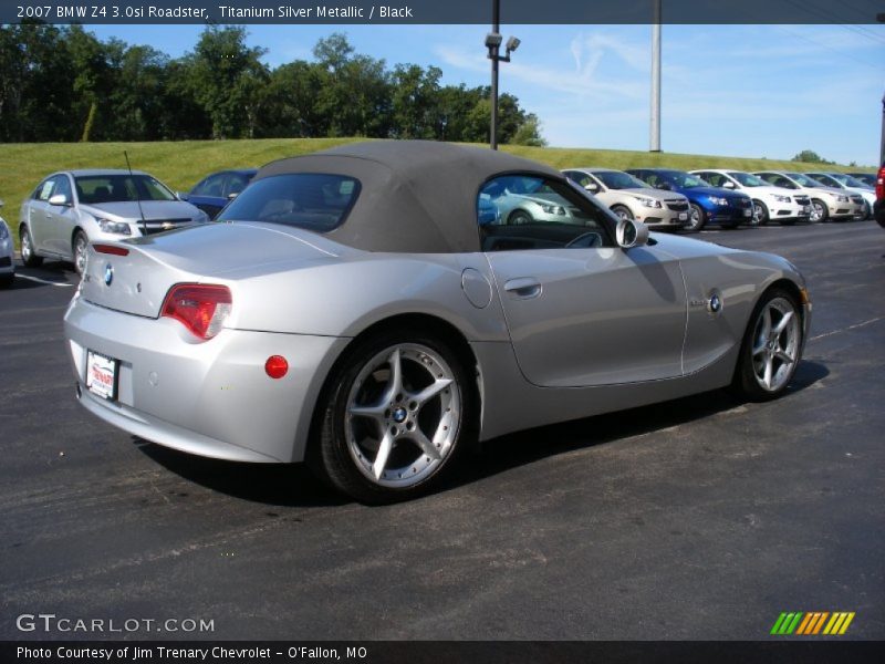 Titanium Silver Metallic / Black 2007 BMW Z4 3.0si Roadster