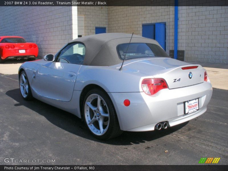 Titanium Silver Metallic / Black 2007 BMW Z4 3.0si Roadster