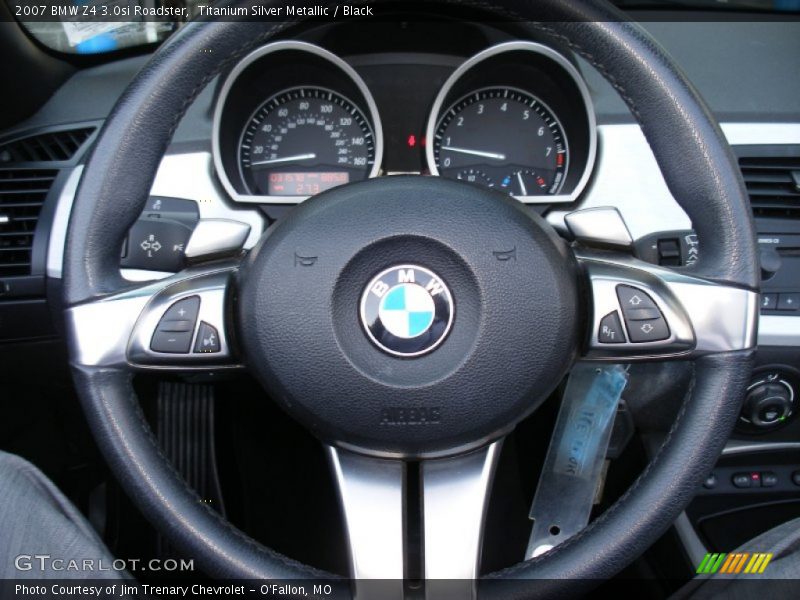 Titanium Silver Metallic / Black 2007 BMW Z4 3.0si Roadster
