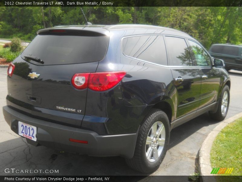 Dark Blue Metallic / Ebony 2012 Chevrolet Traverse LT AWD