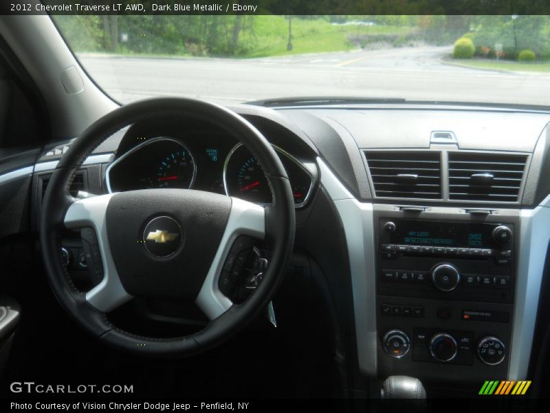 Dark Blue Metallic / Ebony 2012 Chevrolet Traverse LT AWD