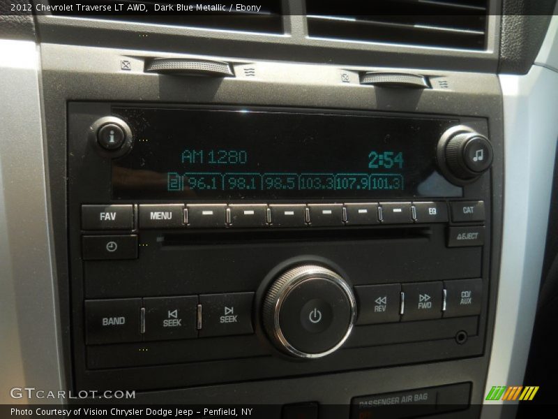 Dark Blue Metallic / Ebony 2012 Chevrolet Traverse LT AWD