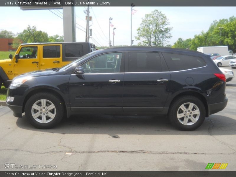 Dark Blue Metallic / Ebony 2012 Chevrolet Traverse LT AWD