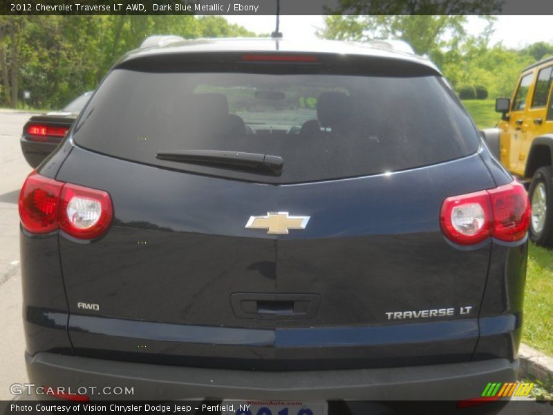 Dark Blue Metallic / Ebony 2012 Chevrolet Traverse LT AWD