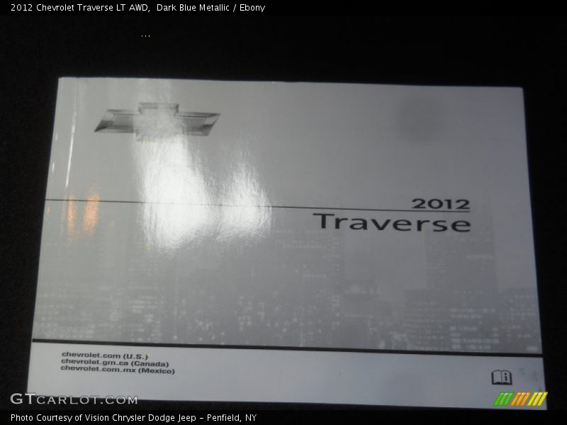 Dark Blue Metallic / Ebony 2012 Chevrolet Traverse LT AWD