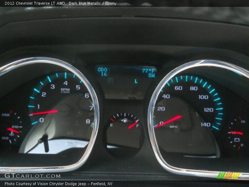 Dark Blue Metallic / Ebony 2012 Chevrolet Traverse LT AWD