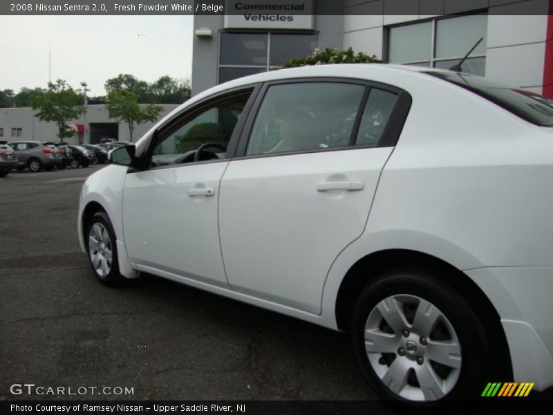 Fresh Powder White / Beige 2008 Nissan Sentra 2.0