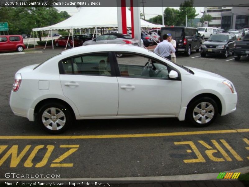 Fresh Powder White / Beige 2008 Nissan Sentra 2.0