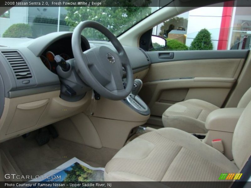 Fresh Powder White / Beige 2008 Nissan Sentra 2.0