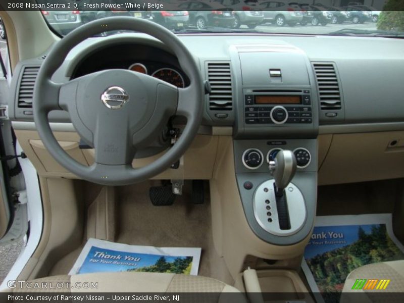 Fresh Powder White / Beige 2008 Nissan Sentra 2.0