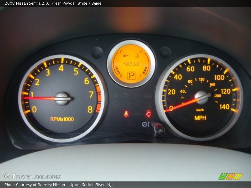 Fresh Powder White / Beige 2008 Nissan Sentra 2.0
