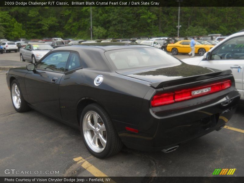 Brilliant Black Crystal Pearl Coat / Dark Slate Gray 2009 Dodge Challenger R/T Classic