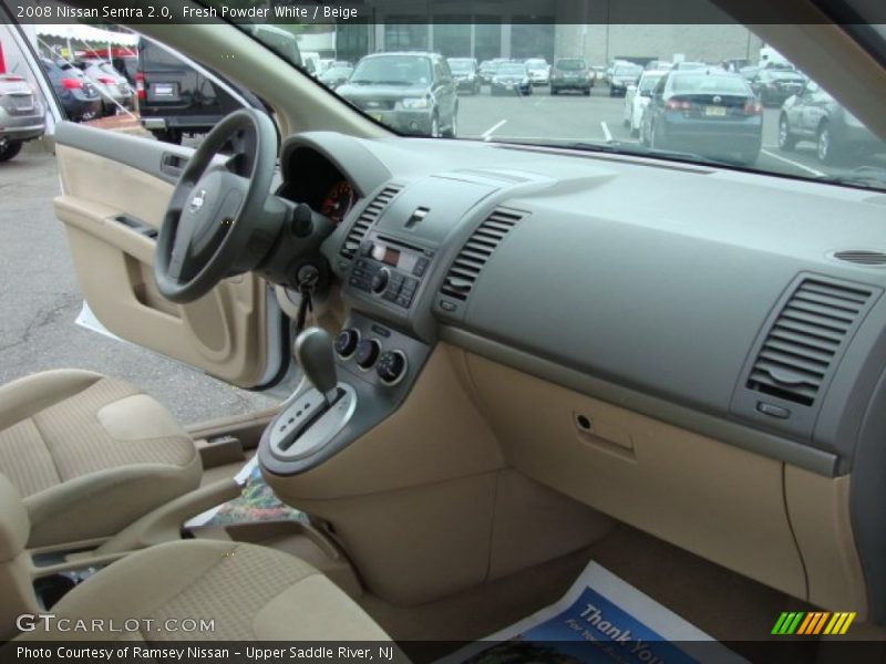 Fresh Powder White / Beige 2008 Nissan Sentra 2.0