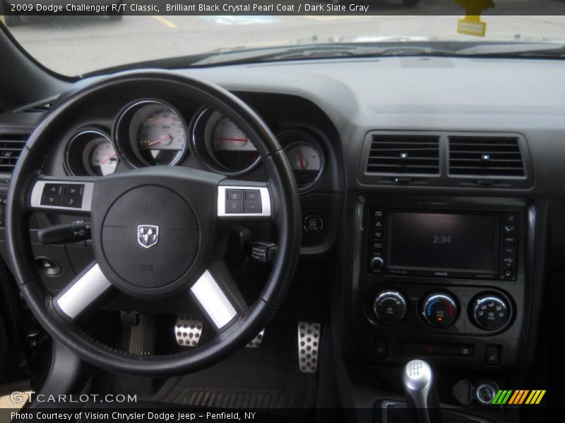 Brilliant Black Crystal Pearl Coat / Dark Slate Gray 2009 Dodge Challenger R/T Classic