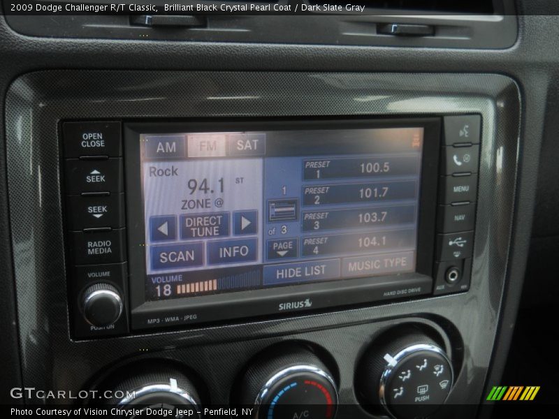 Brilliant Black Crystal Pearl Coat / Dark Slate Gray 2009 Dodge Challenger R/T Classic