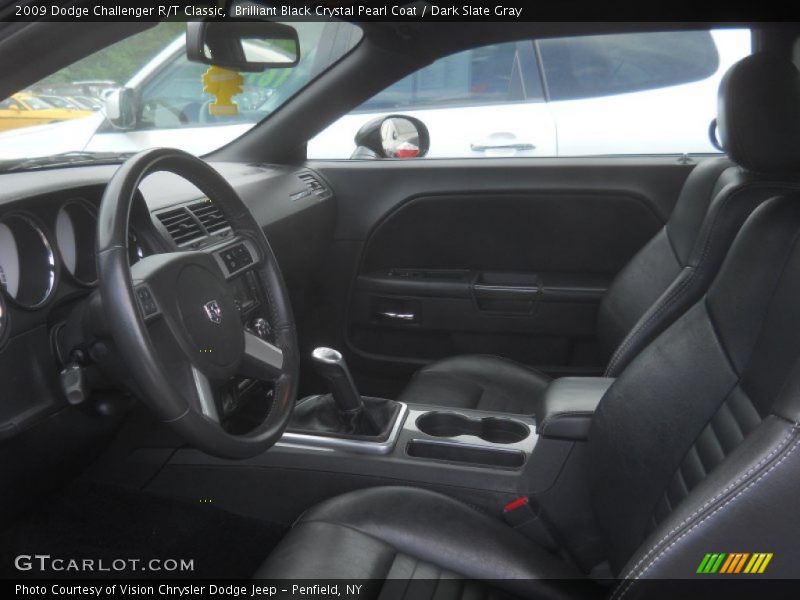 Brilliant Black Crystal Pearl Coat / Dark Slate Gray 2009 Dodge Challenger R/T Classic