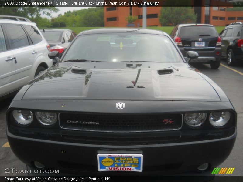 Brilliant Black Crystal Pearl Coat / Dark Slate Gray 2009 Dodge Challenger R/T Classic