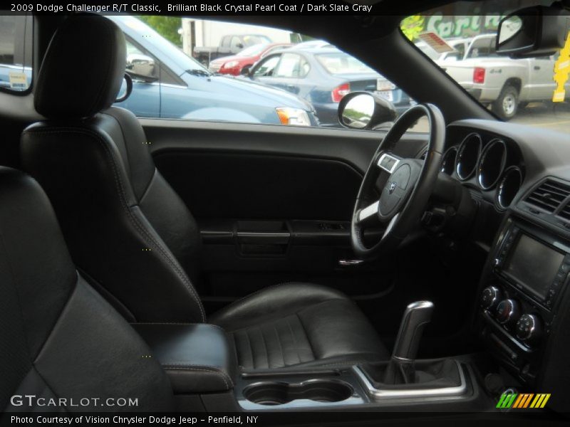 Brilliant Black Crystal Pearl Coat / Dark Slate Gray 2009 Dodge Challenger R/T Classic