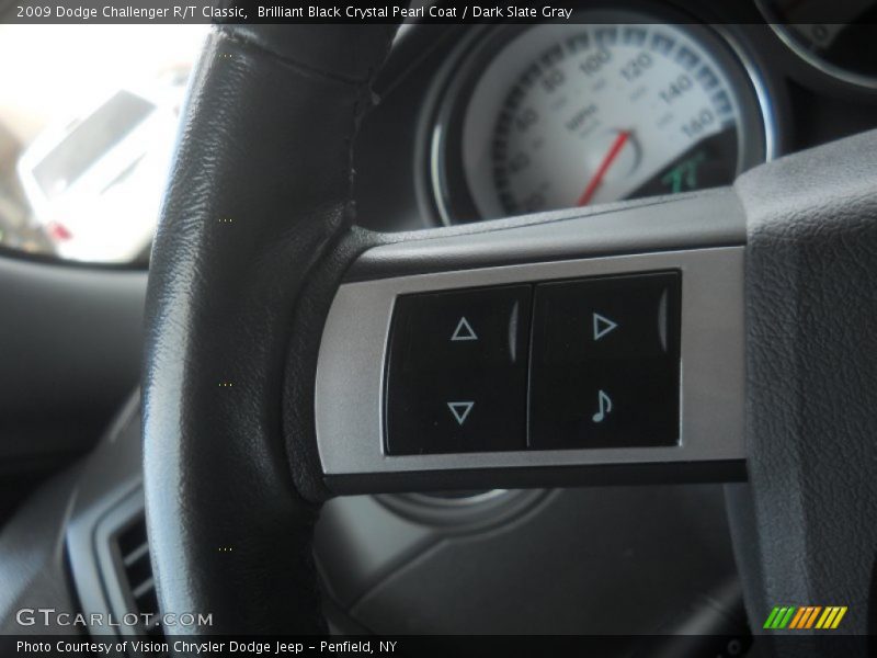 Brilliant Black Crystal Pearl Coat / Dark Slate Gray 2009 Dodge Challenger R/T Classic