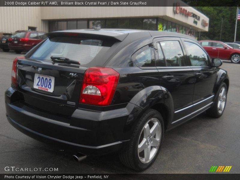 Brilliant Black Crystal Pearl / Dark Slate Gray/Red 2008 Dodge Caliber R/T AWD