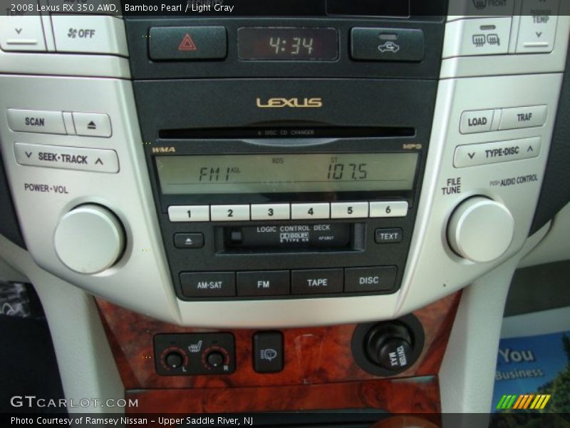 Bamboo Pearl / Light Gray 2008 Lexus RX 350 AWD