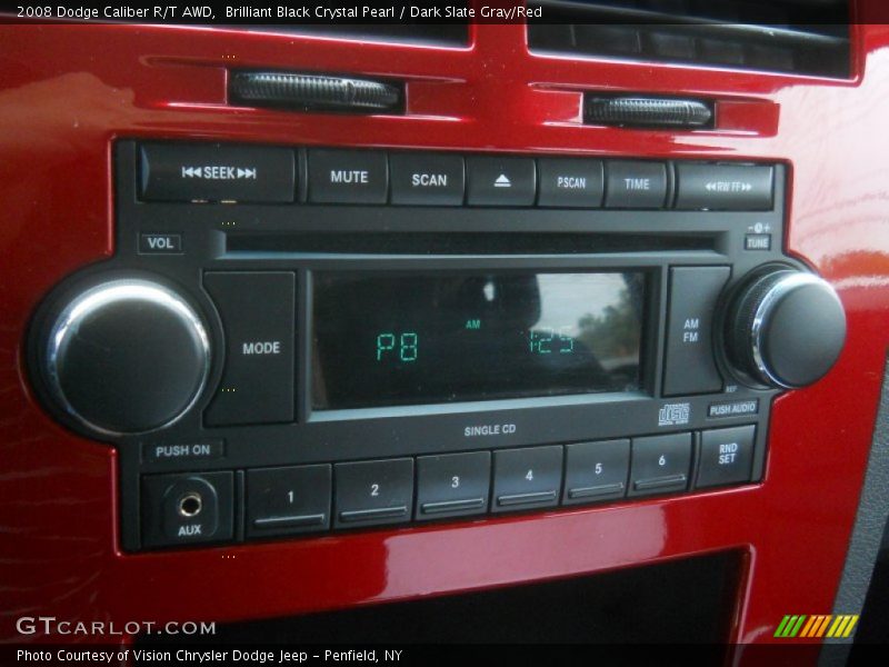Brilliant Black Crystal Pearl / Dark Slate Gray/Red 2008 Dodge Caliber R/T AWD