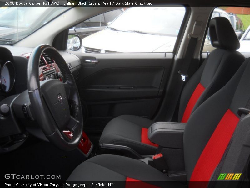 Brilliant Black Crystal Pearl / Dark Slate Gray/Red 2008 Dodge Caliber R/T AWD