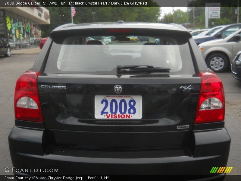 Brilliant Black Crystal Pearl / Dark Slate Gray/Red 2008 Dodge Caliber R/T AWD
