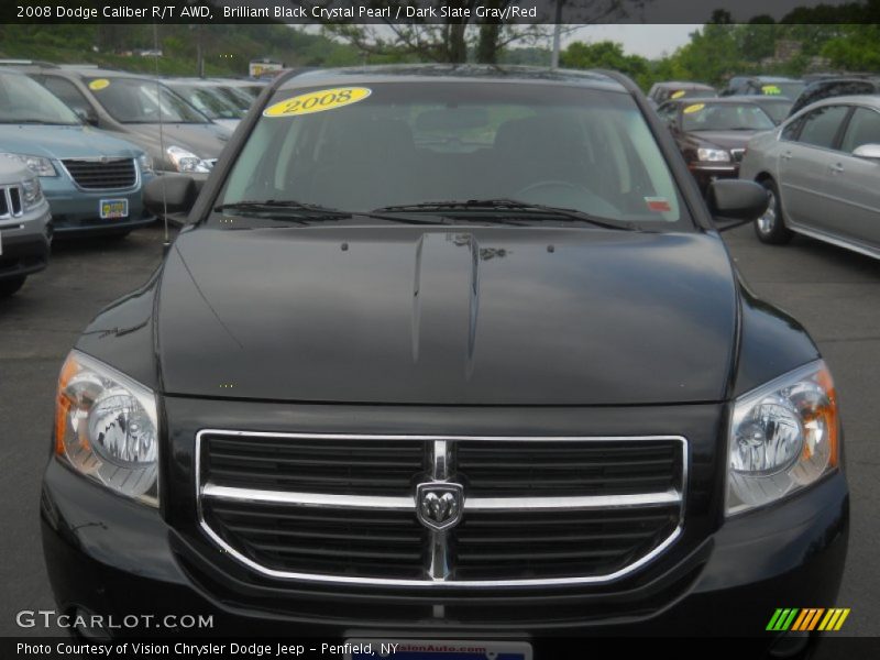 Brilliant Black Crystal Pearl / Dark Slate Gray/Red 2008 Dodge Caliber R/T AWD