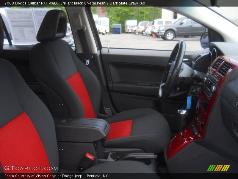 Brilliant Black Crystal Pearl / Dark Slate Gray/Red 2008 Dodge Caliber R/T AWD