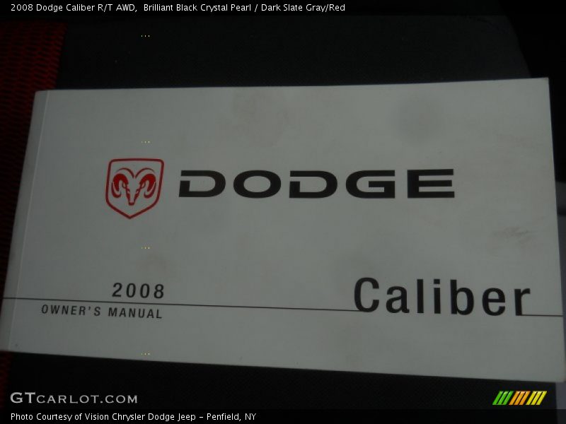 Brilliant Black Crystal Pearl / Dark Slate Gray/Red 2008 Dodge Caliber R/T AWD