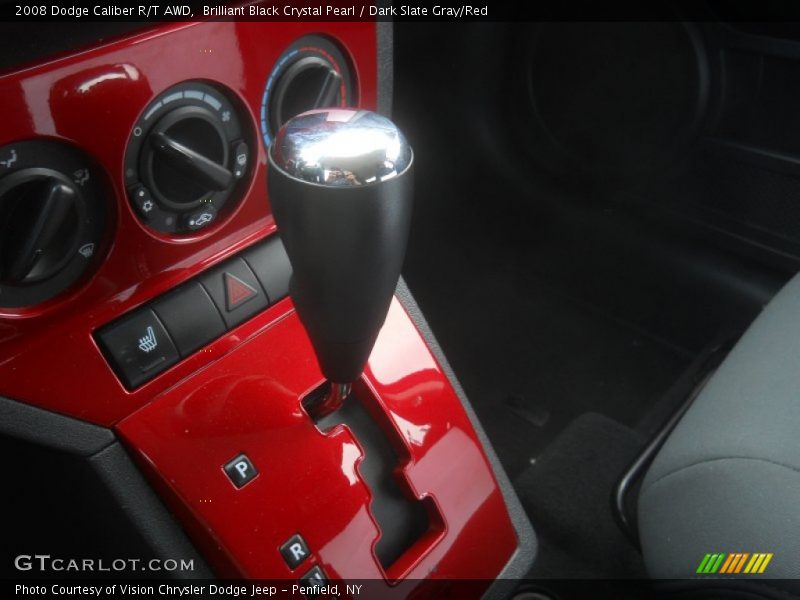 Brilliant Black Crystal Pearl / Dark Slate Gray/Red 2008 Dodge Caliber R/T AWD