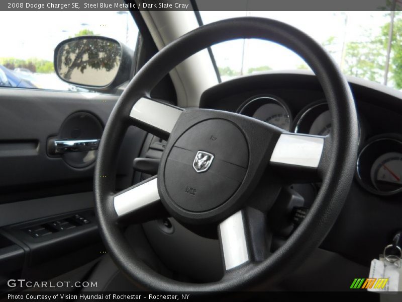 Steel Blue Metallic / Dark Slate Gray 2008 Dodge Charger SE