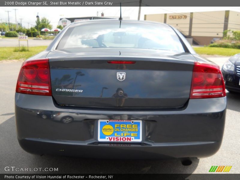 Steel Blue Metallic / Dark Slate Gray 2008 Dodge Charger SE