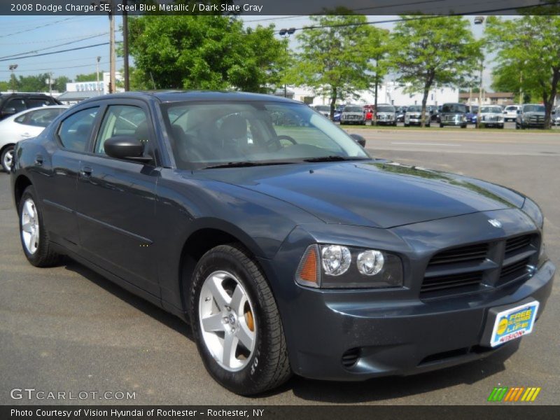 Steel Blue Metallic / Dark Slate Gray 2008 Dodge Charger SE