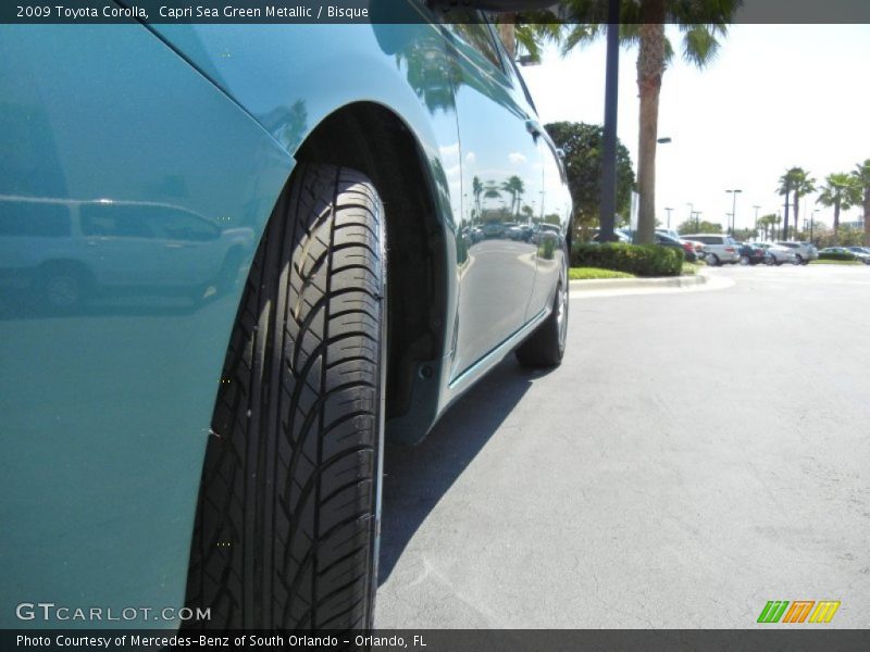 Capri Sea Green Metallic / Bisque 2009 Toyota Corolla