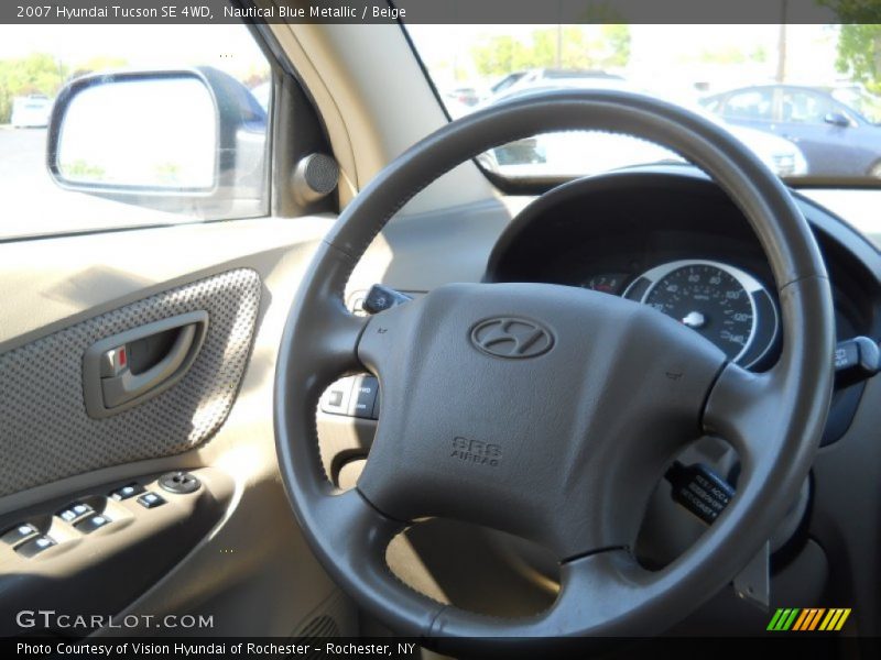 Nautical Blue Metallic / Beige 2007 Hyundai Tucson SE 4WD