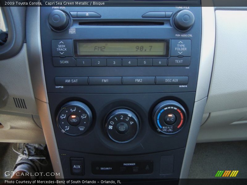 Controls of 2009 Corolla 