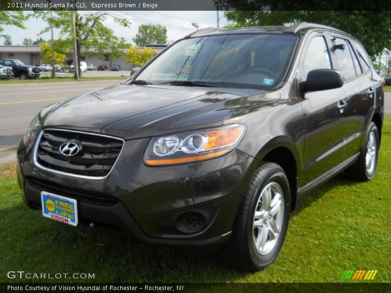 Espresso Brown / Beige 2011 Hyundai Santa Fe GLS