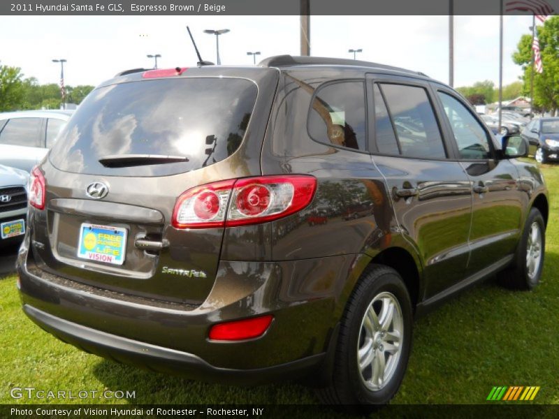 Espresso Brown / Beige 2011 Hyundai Santa Fe GLS