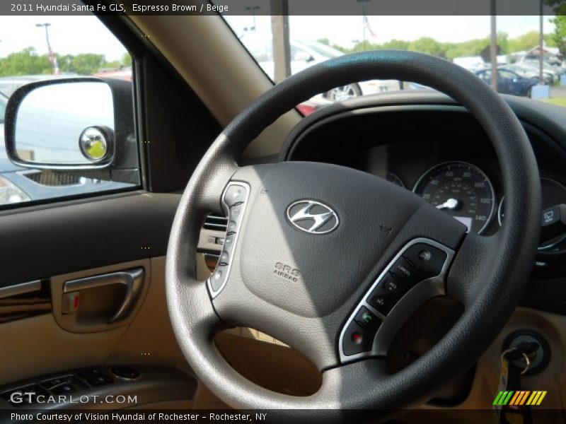 Espresso Brown / Beige 2011 Hyundai Santa Fe GLS