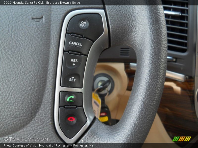 Espresso Brown / Beige 2011 Hyundai Santa Fe GLS