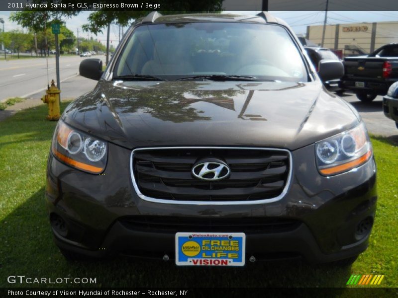 Espresso Brown / Beige 2011 Hyundai Santa Fe GLS